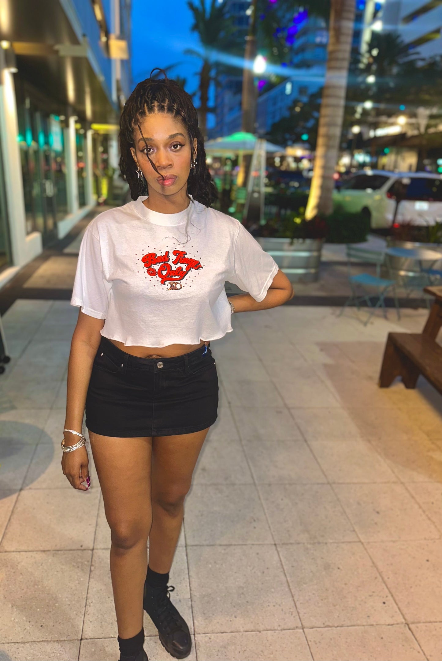 BTO “Bad Tingz Only” Crop Top T-shirt